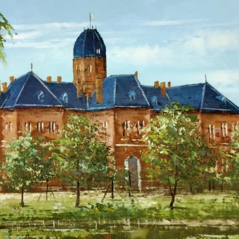 ☆広瀬和之☆「旧道庁」油絵　F6号　新品額！