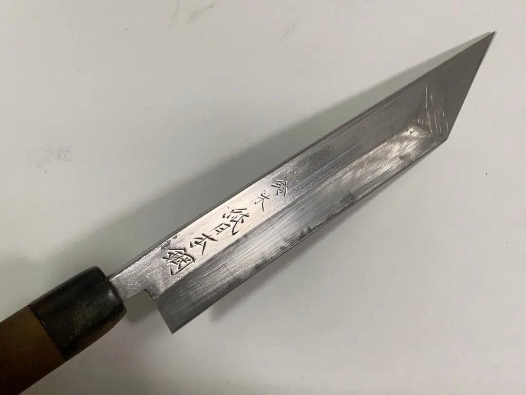 正千代 純日本鋼 正本系 鰻裂包丁　21cm