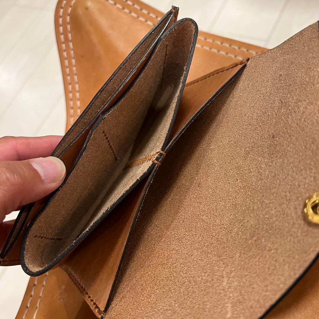 ［新品未使用］本革 長財布 オイル仕上げヌメ革 手縫