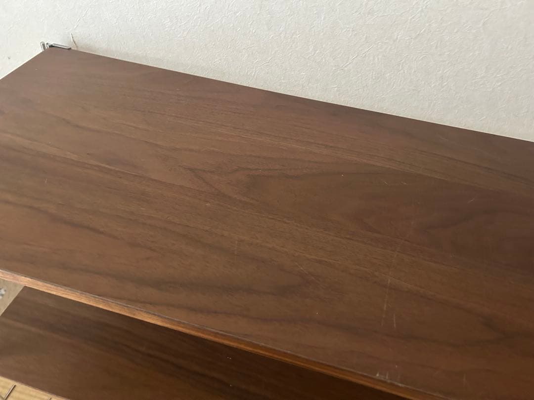 ステンレスユニットシェルフ　ウォールナット材　棚板3枚です！