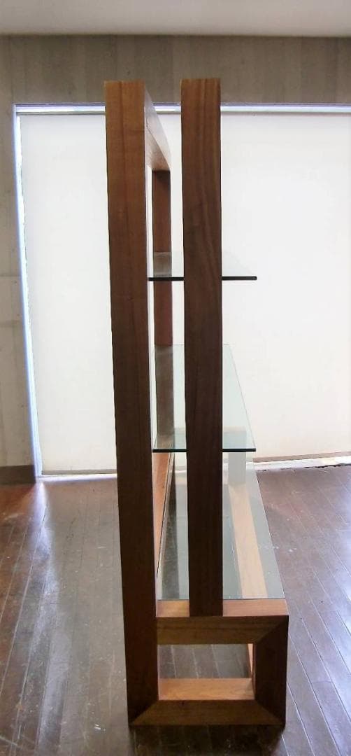 ■交渉可能■　RETRO 男前　/ ミンディ ハイ・シェルフ 　ワイド硝子棚