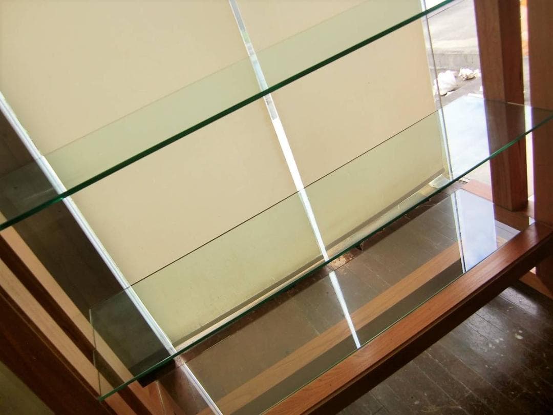 ■交渉可能■　RETRO 男前　/ ミンディ ハイ・シェルフ 　ワイド硝子棚