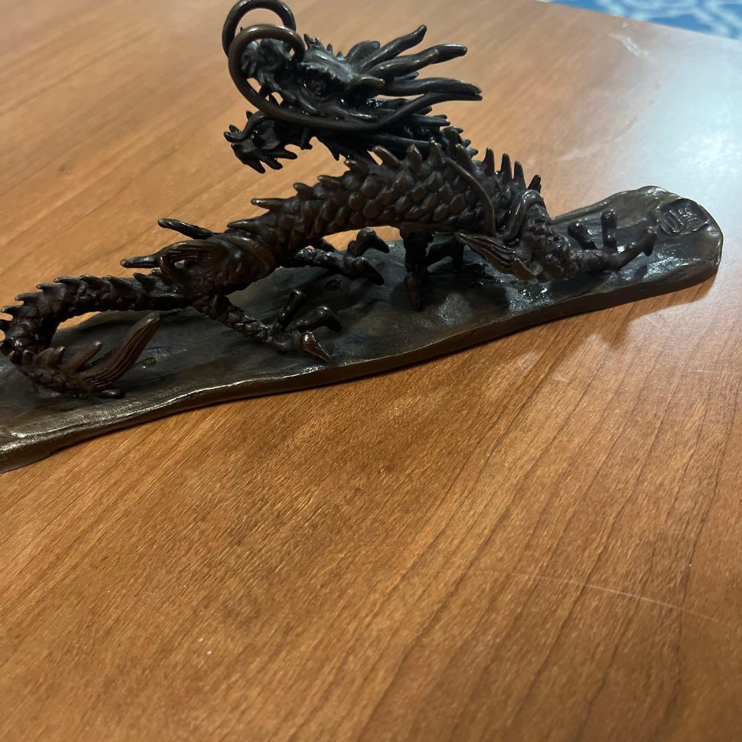 龍　ドラゴン　文鎮　銅器