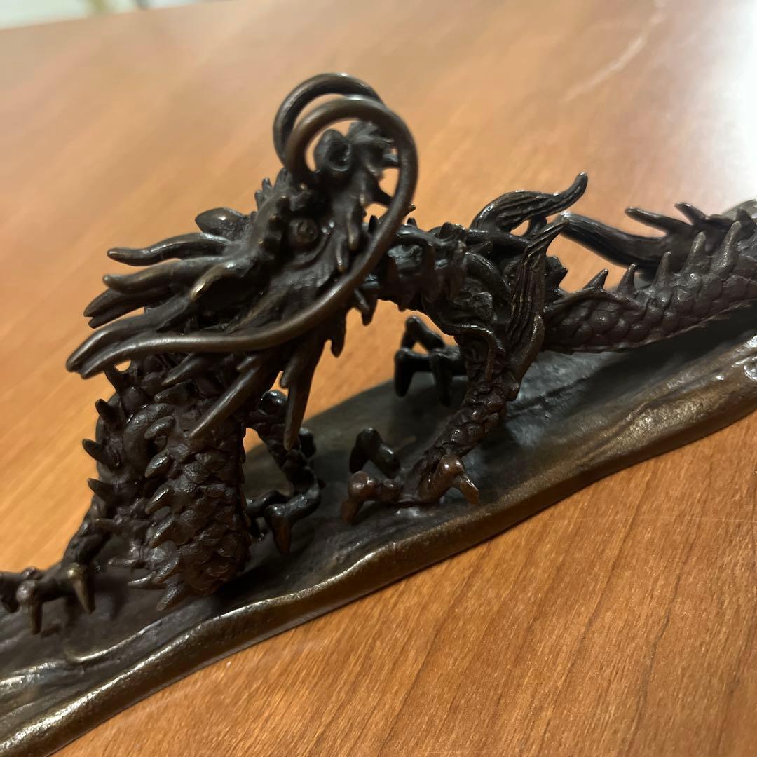 龍　ドラゴン　文鎮　銅器