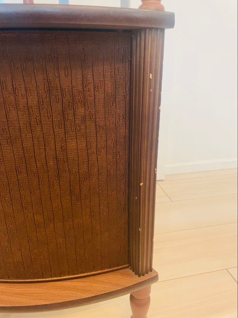 【アンティーク】木製 コーナーラック 飾り棚 収納棚 昭和レトロ 古家具 古道具