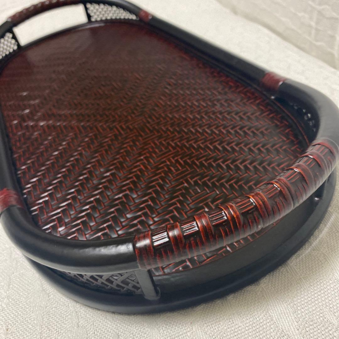 久留米 らんたい漆器 九籃 お盆 藍胎漆器 トレイ 漆器 伝統工芸 - メルカリ