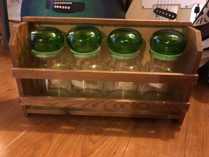 ビンテージ　調味料入れ　キャニスター　4個セット　アンティーク　ベルギー