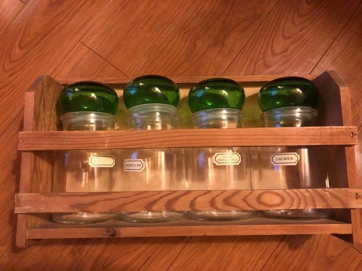 ビンテージ　調味料入れ　キャニスター　4個セット　アンティーク　ベルギー