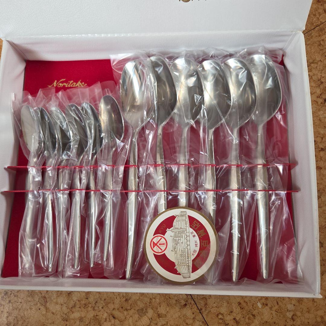 【新品】年代物、Noritake ステンレススプーン 12本セット
