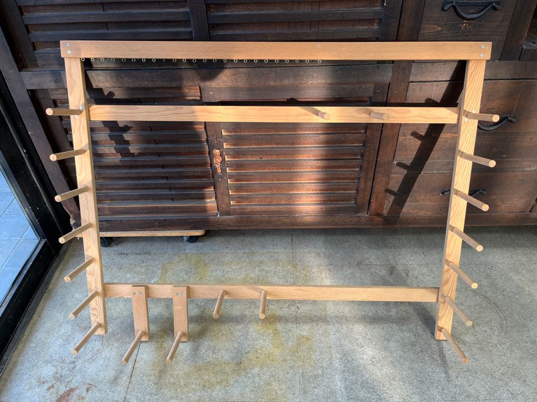 機織り機　東京手織機　 120㎝幅 筬３枚　整経台糸通し　手織り機