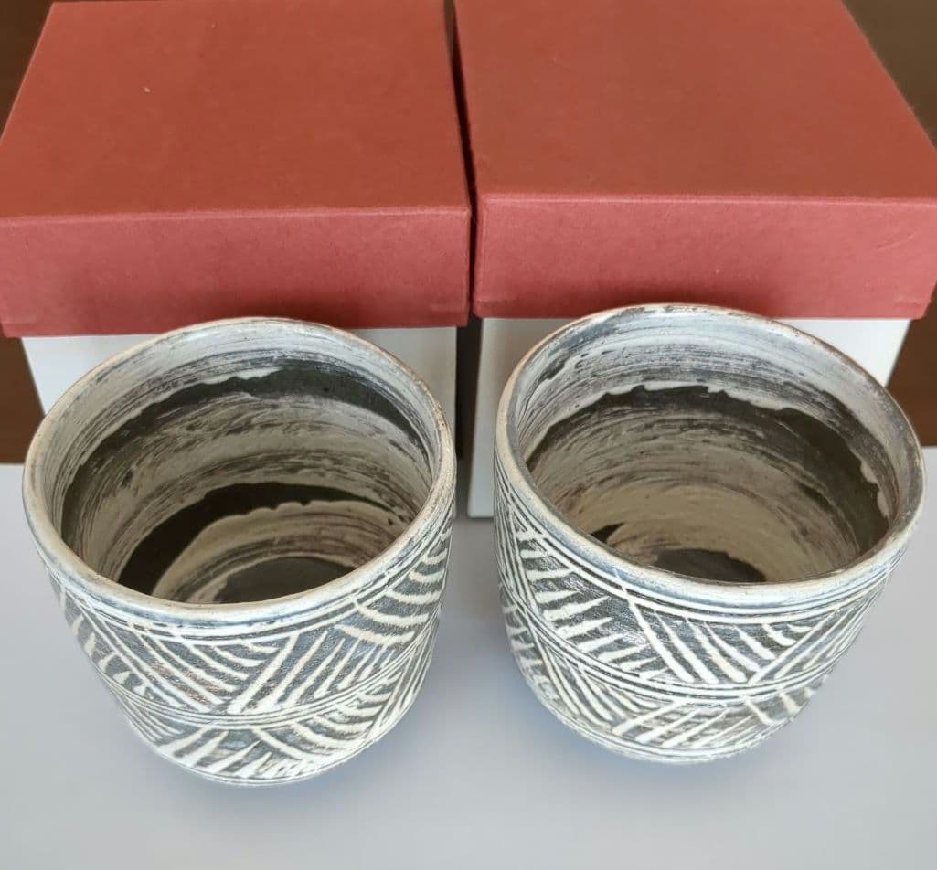 【越前唐津焼】三好健太郎 陶器 そば猪口 フリーカップ 2個セット