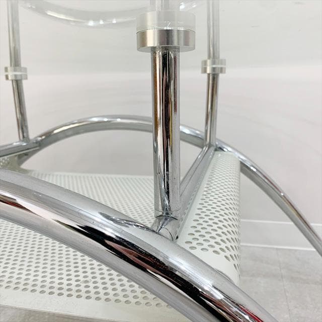 オーバルガラスコーヒーテーブル