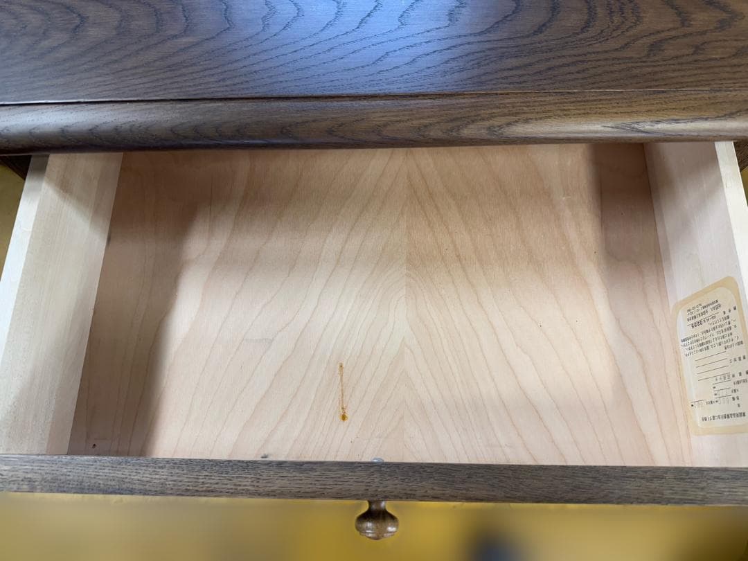 【美品】雅 花柄キャビネット 道産ナラ材