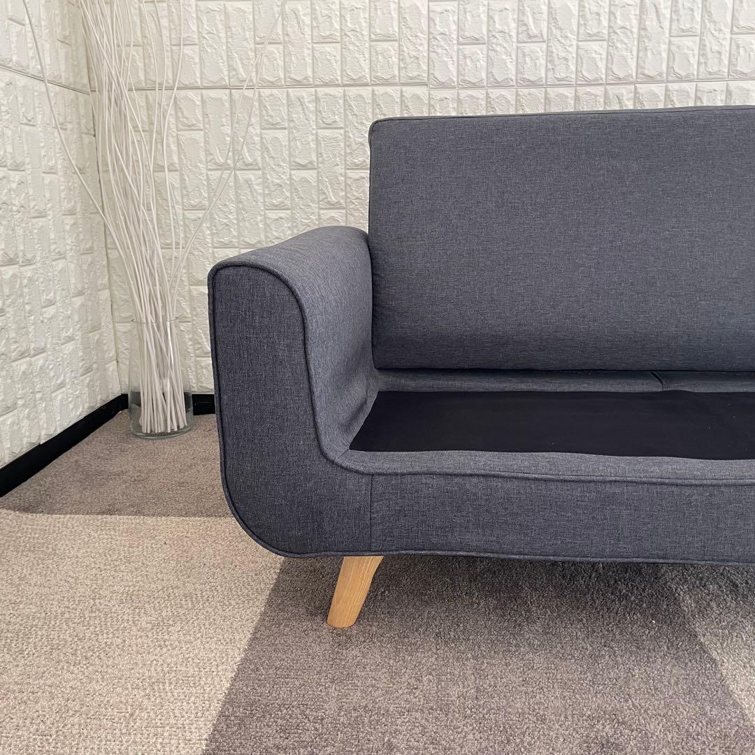 東京23区配送無料✨アイリス　北欧2人掛けソファ　グレー　美品