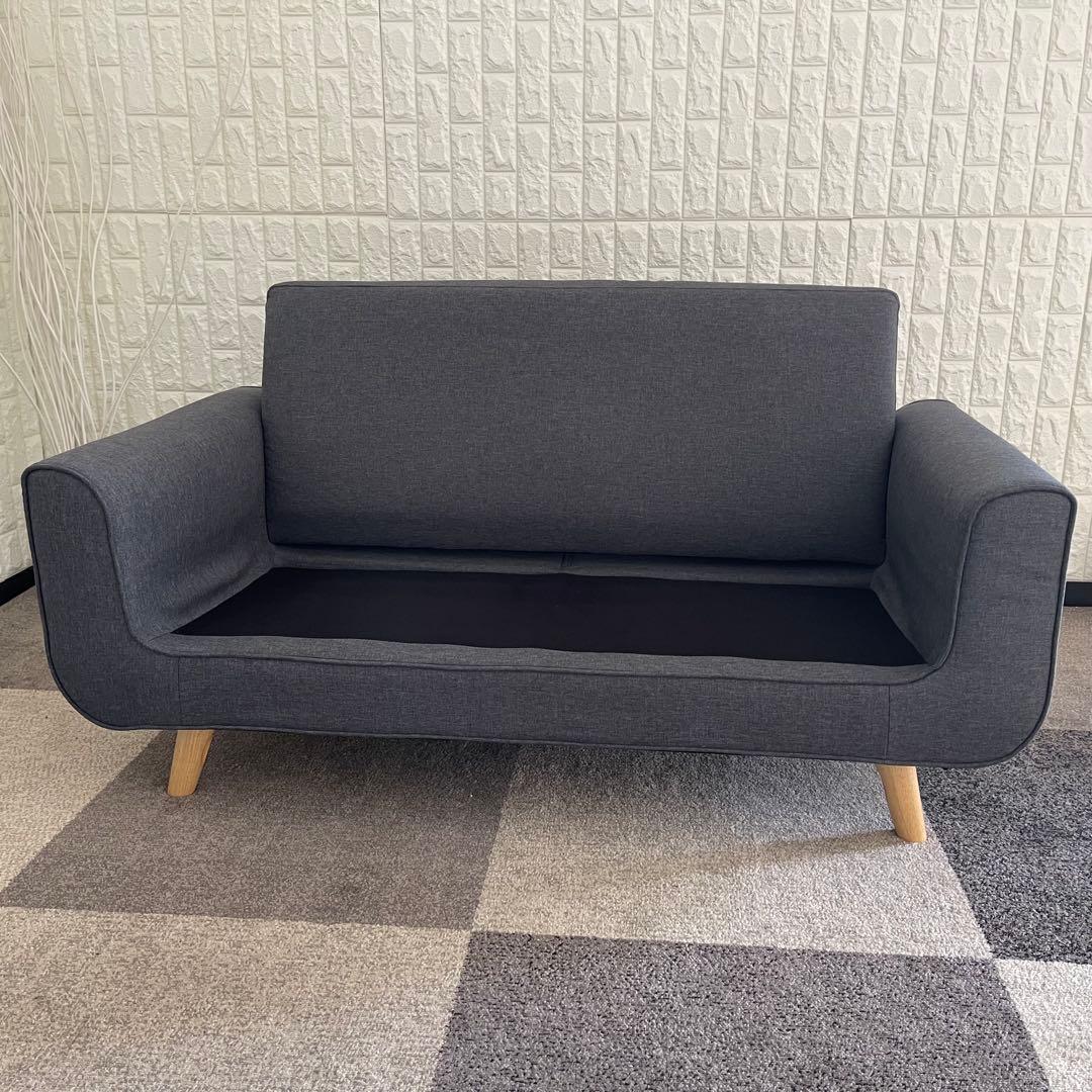 東京23区配送無料✨アイリス　北欧2人掛けソファ　グレー　美品
