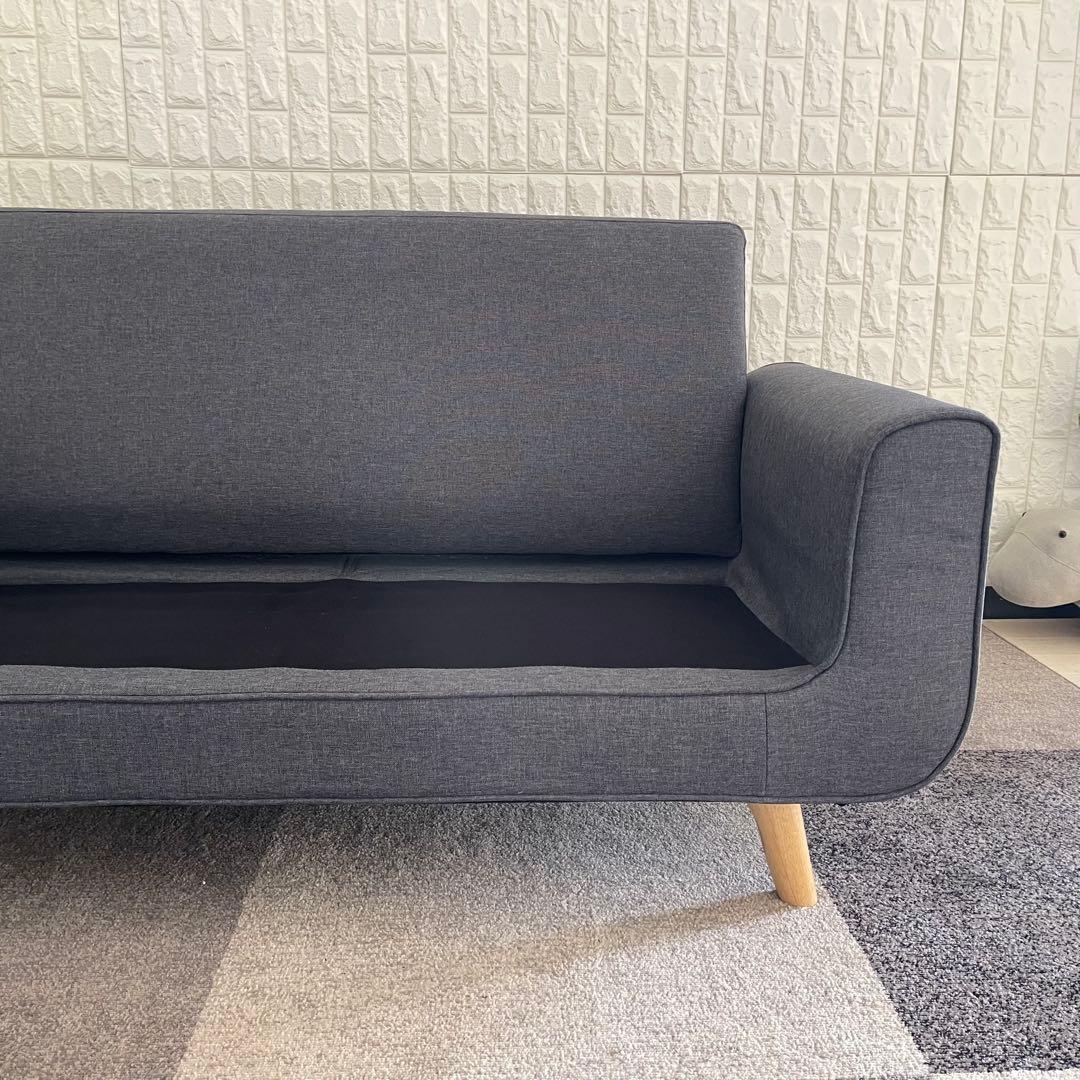 東京23区配送無料✨アイリス　北欧2人掛けソファ　グレー　美品