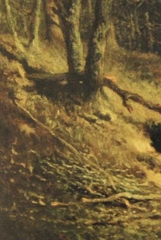 ジャン＝フランソワ・ミレー、【薪木とり】、希少な額装用画集より