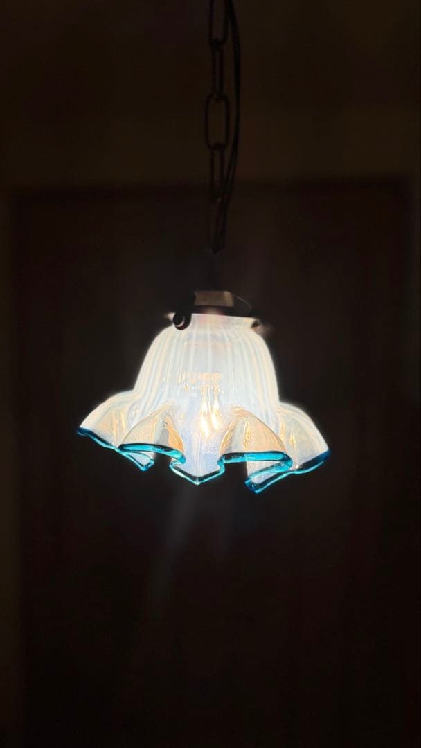 フランス製 アンティーク シェードオパールセントガラス