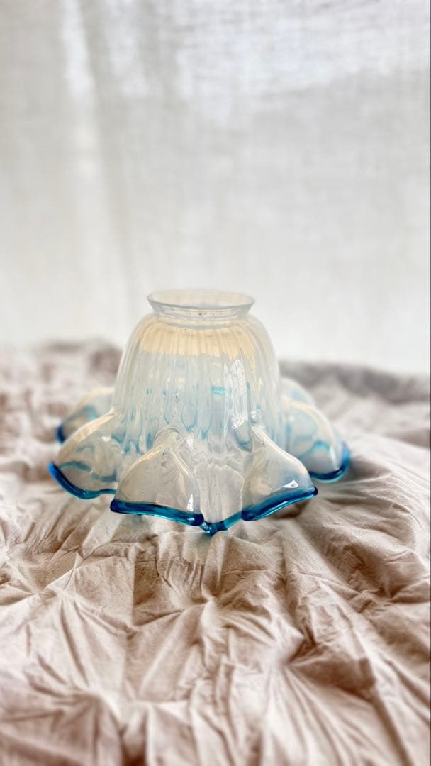 フランス製 アンティーク シェードオパールセントガラス