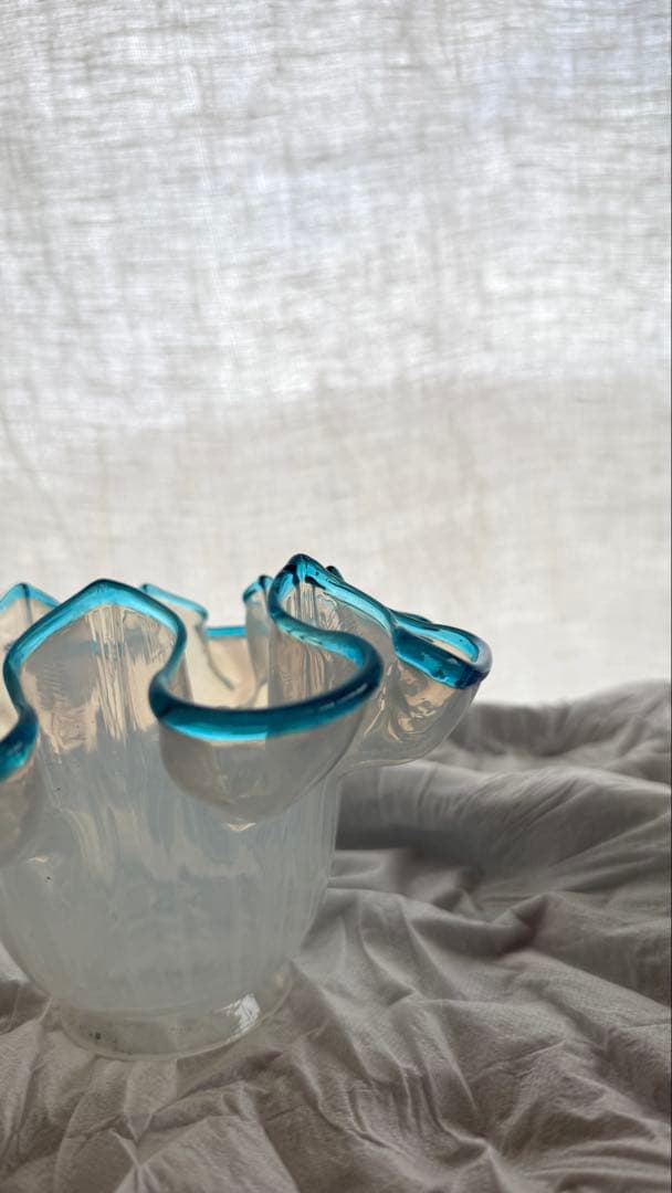 フランス製 アンティーク シェードオパールセントガラス