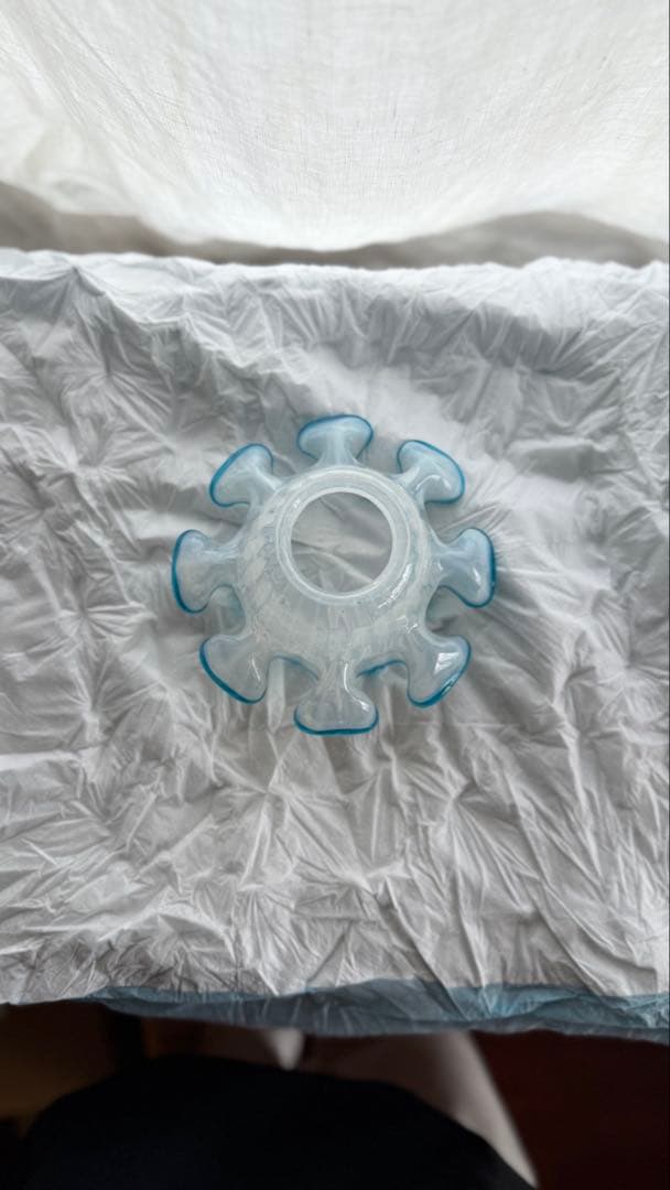 フランス製 アンティーク シェードオパールセントガラス