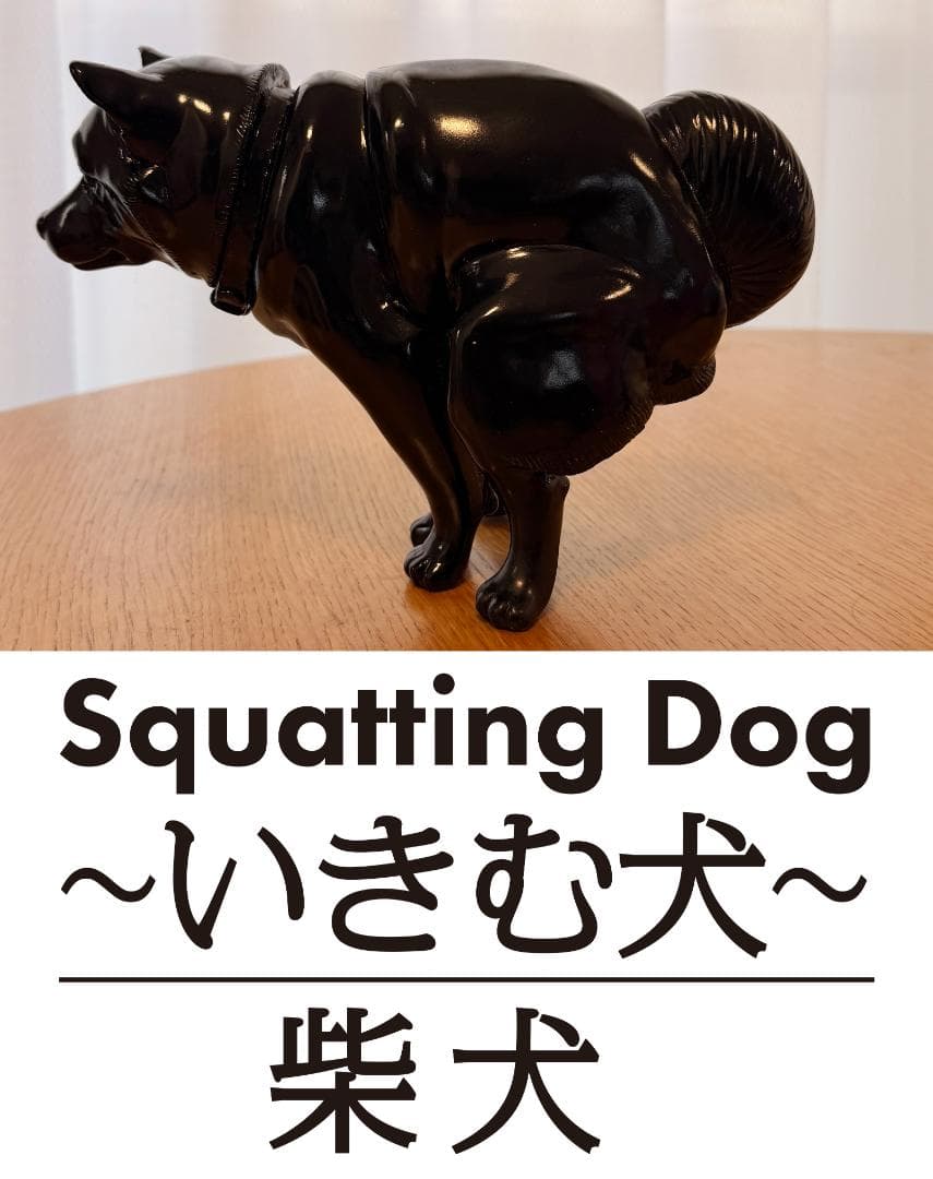 【極美品】Squatting Dog いきむ犬 柴犬 PVCフィギュア