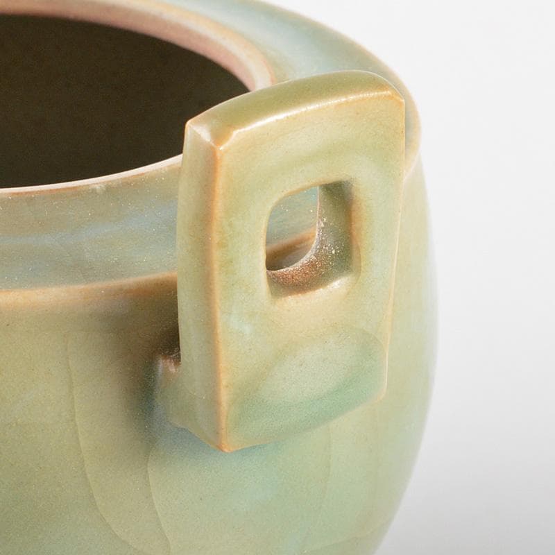 kk 様専用陶芸家 萬古焼 山本広己 秀逸作 青磁香炉 共箱 M R5768