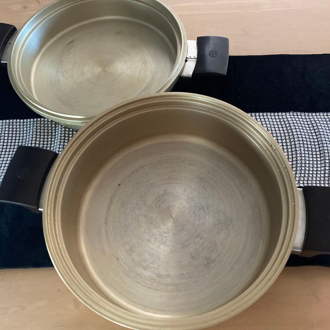 大幅お値下げ！★しばのキッチン★ゴールド　天火鍋セット　ケーキ、すき焼きに！美品