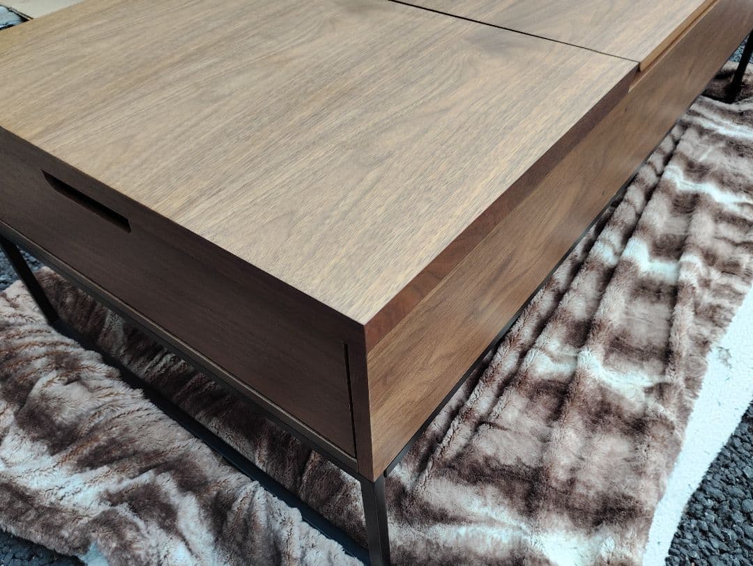 ニトリ センターテーブル リフトアップ 昇降 ウォルナット ロウヤ LOWYA