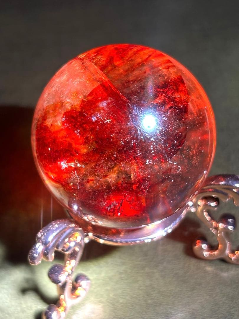 高品質　ファイヤークォーツ　スフィア　ファイアークォーツ（新品未使用）虹