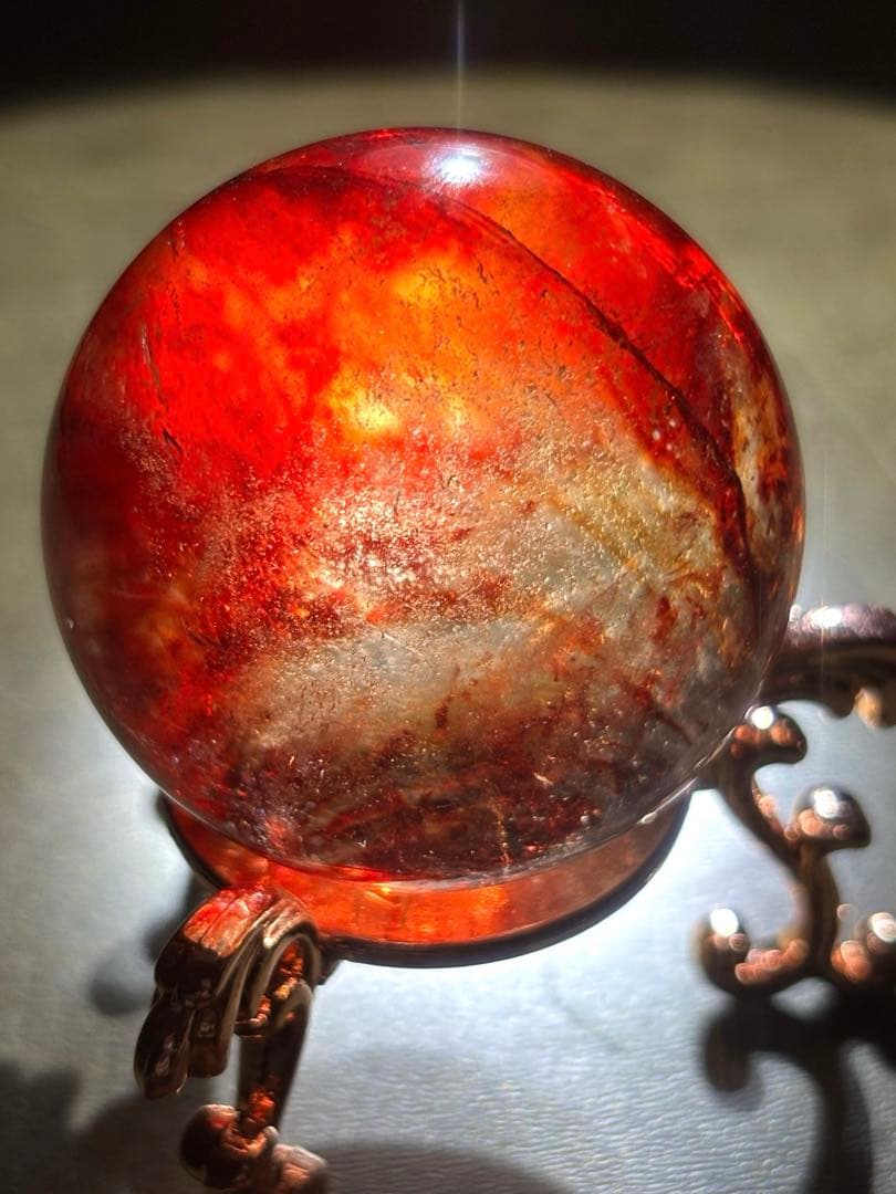 高品質　ファイヤークォーツ　スフィア　ファイアークォーツ（新品未使用）虹