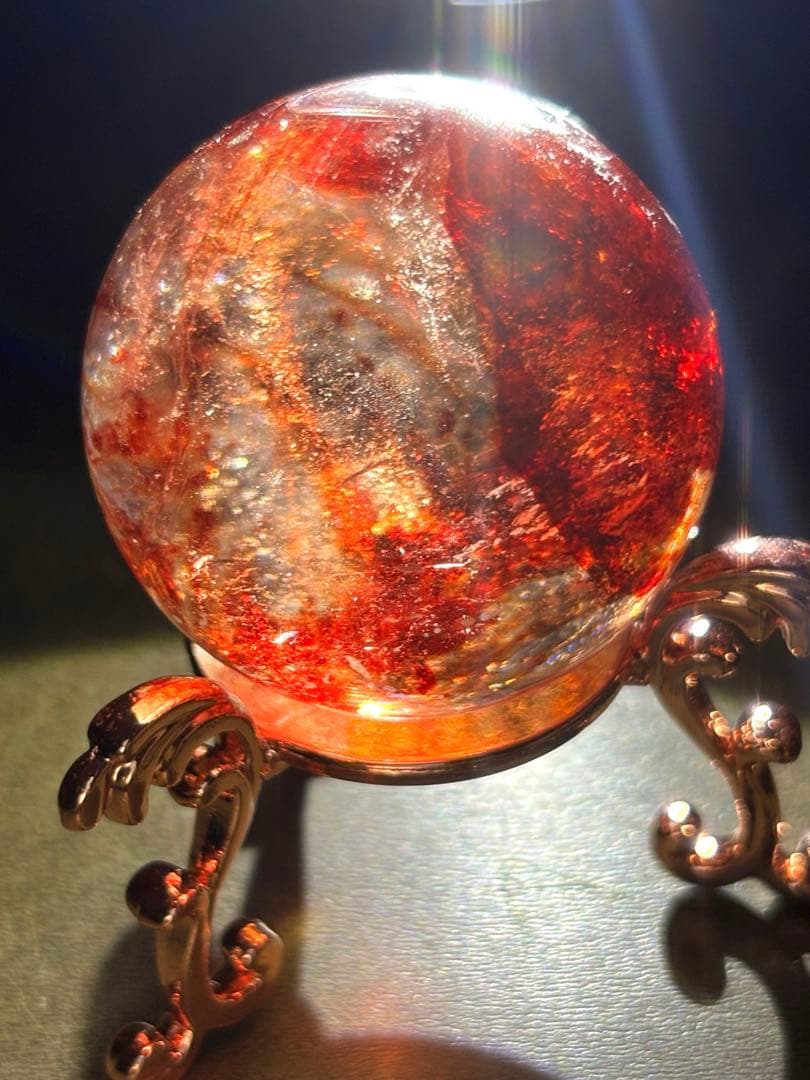 高品質　ファイヤークォーツ　スフィア　ファイアークォーツ（新品未使用）虹