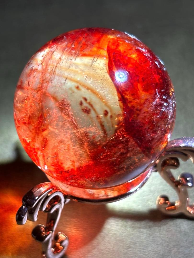 高品質　ファイヤークォーツ　スフィア　ファイアークォーツ（新品未使用）虹