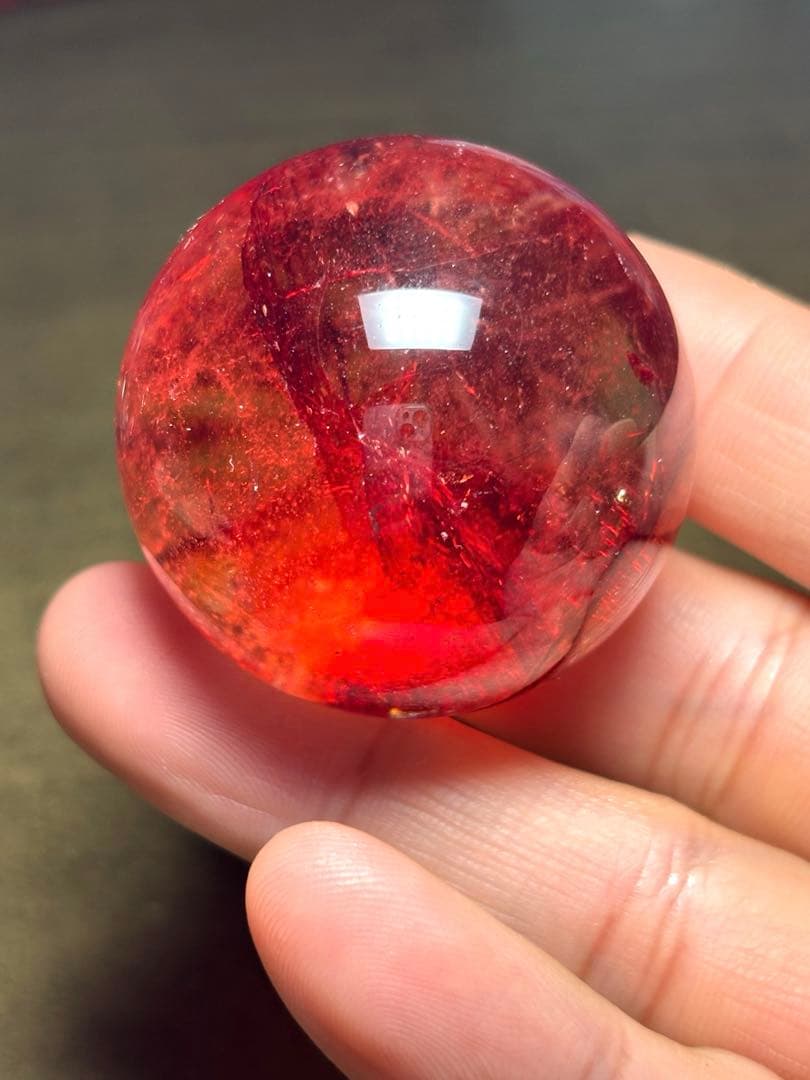 高品質　ファイヤークォーツ　スフィア　ファイアークォーツ（新品未使用）虹