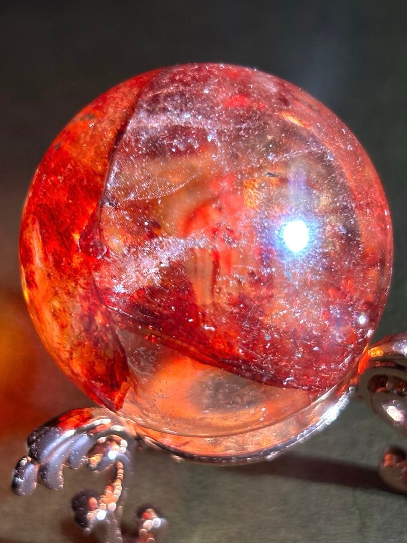 高品質　ファイヤークォーツ　スフィア　ファイアークォーツ（新品未使用）虹