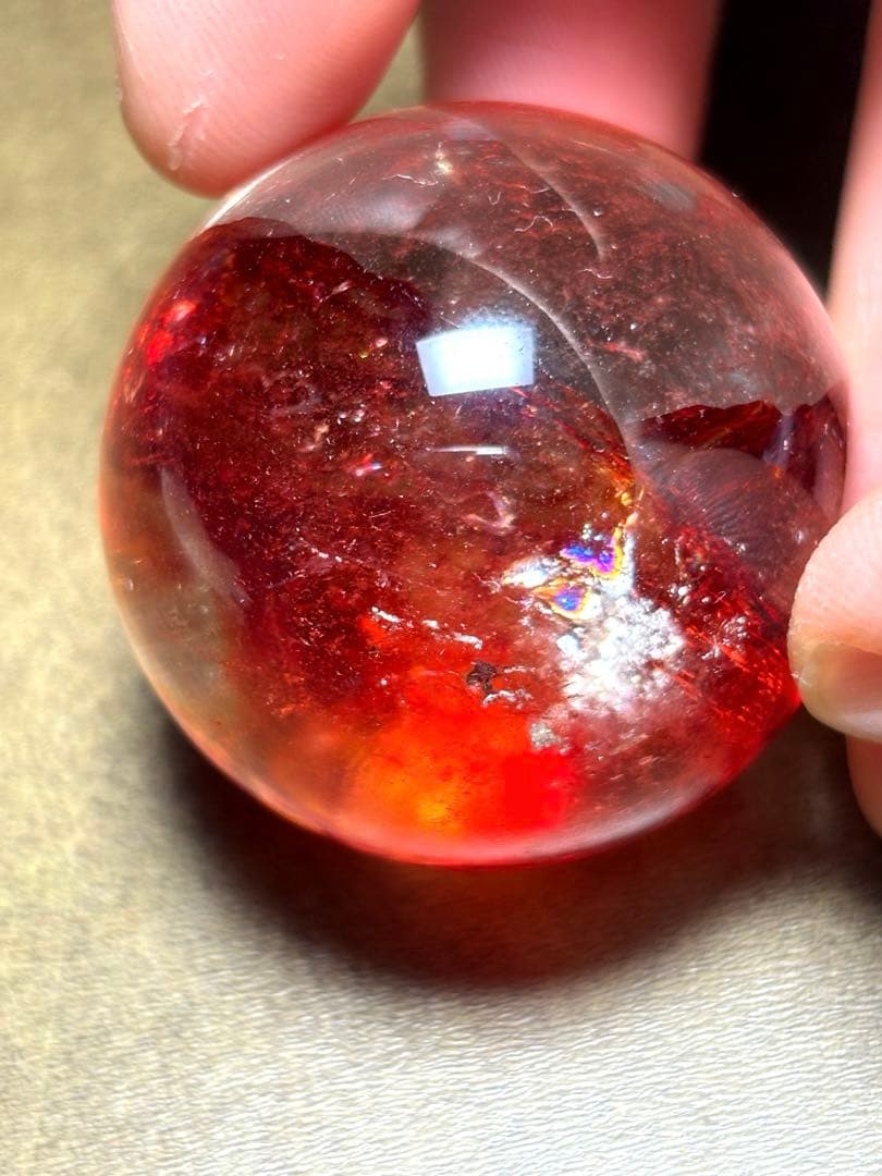 高品質　ファイヤークォーツ　スフィア　ファイアークォーツ（新品未使用）虹