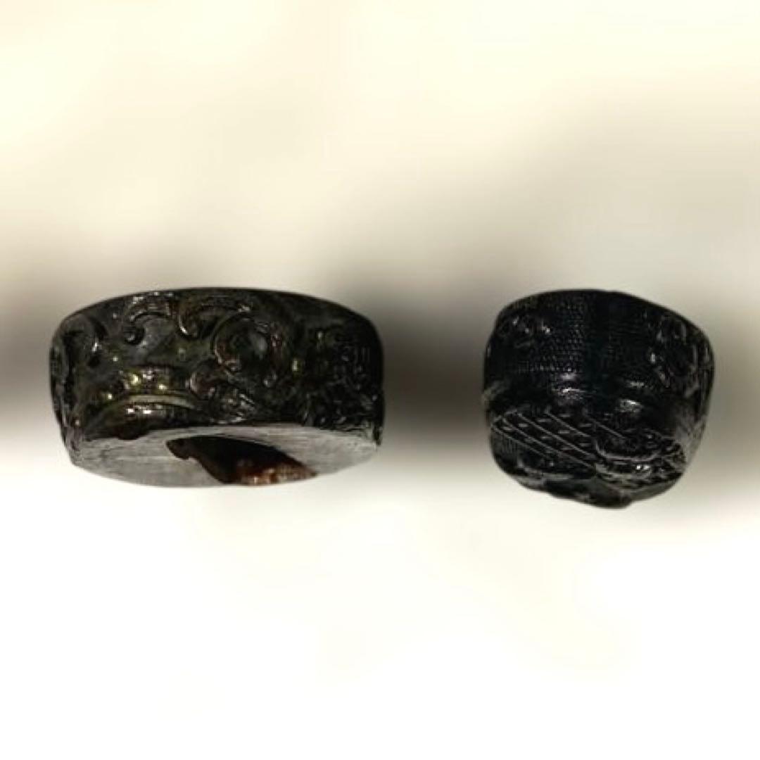 B-79 縁頭 金銀象嵌 武具 刀装具 日本 骨董品 時代物 美術品 工芸品