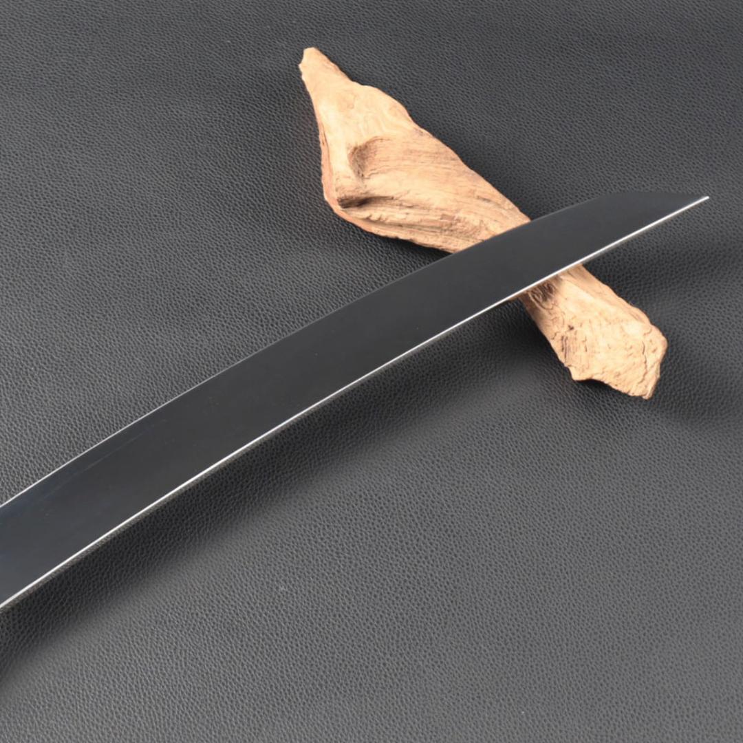 10968鬼反り先丸包丁尺二鏡面仕上げ刺身包丁刃は究極の切れ味黒檀白三