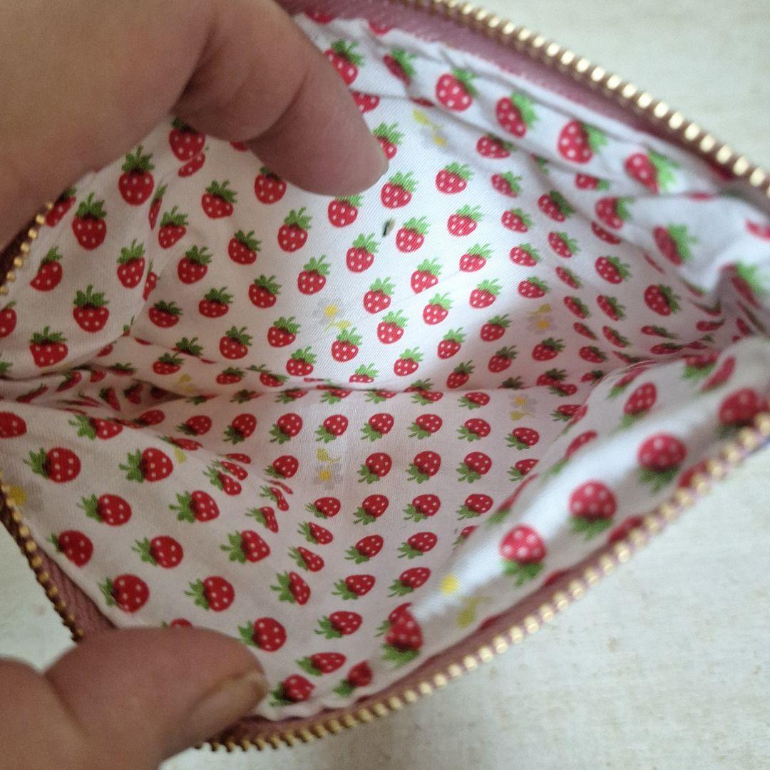 激レアねこパネル生地　ハンドメイド　フラットポーチ　ミニバック