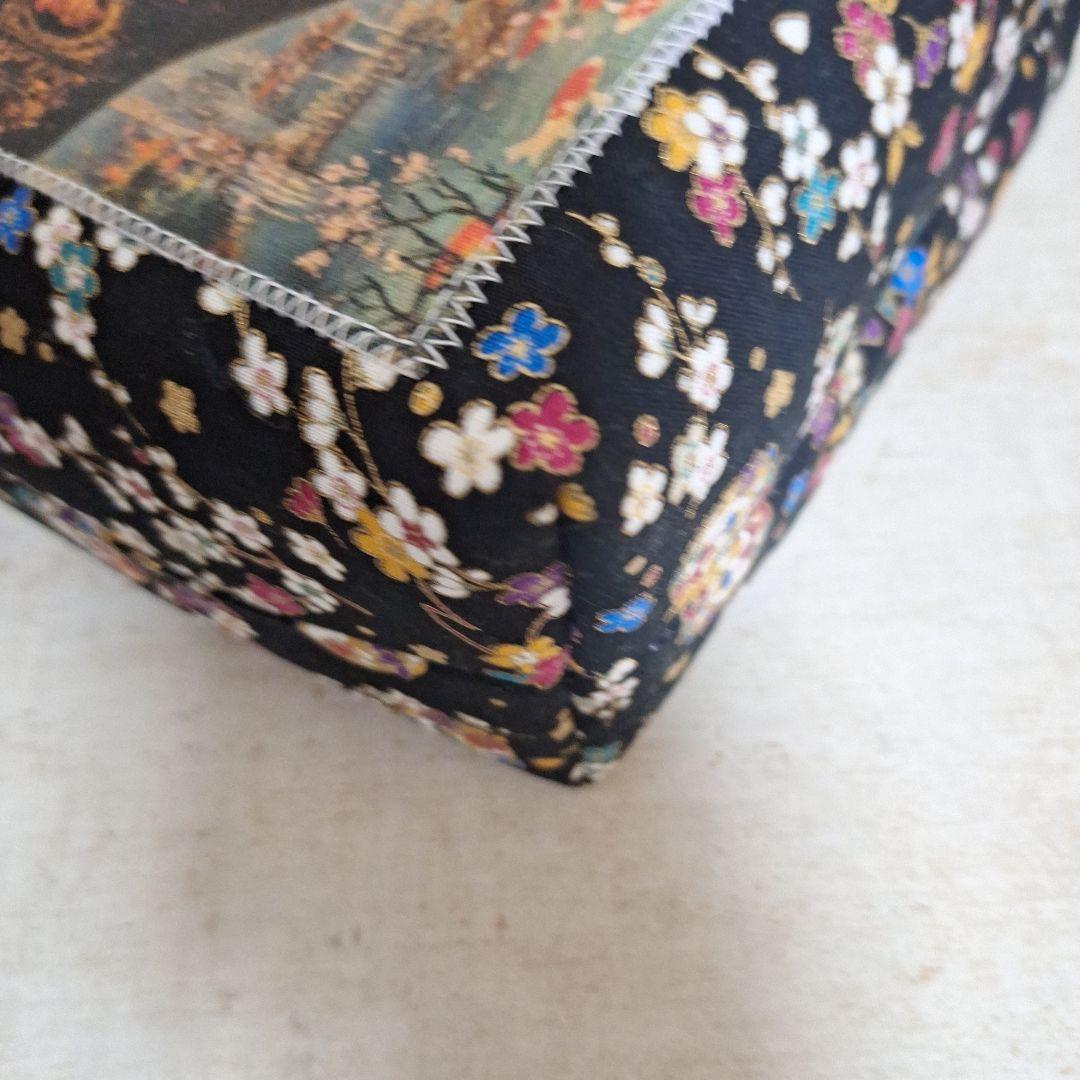 激レアねこパネル生地　ハンドメイド　フラットポーチ　ミニバック