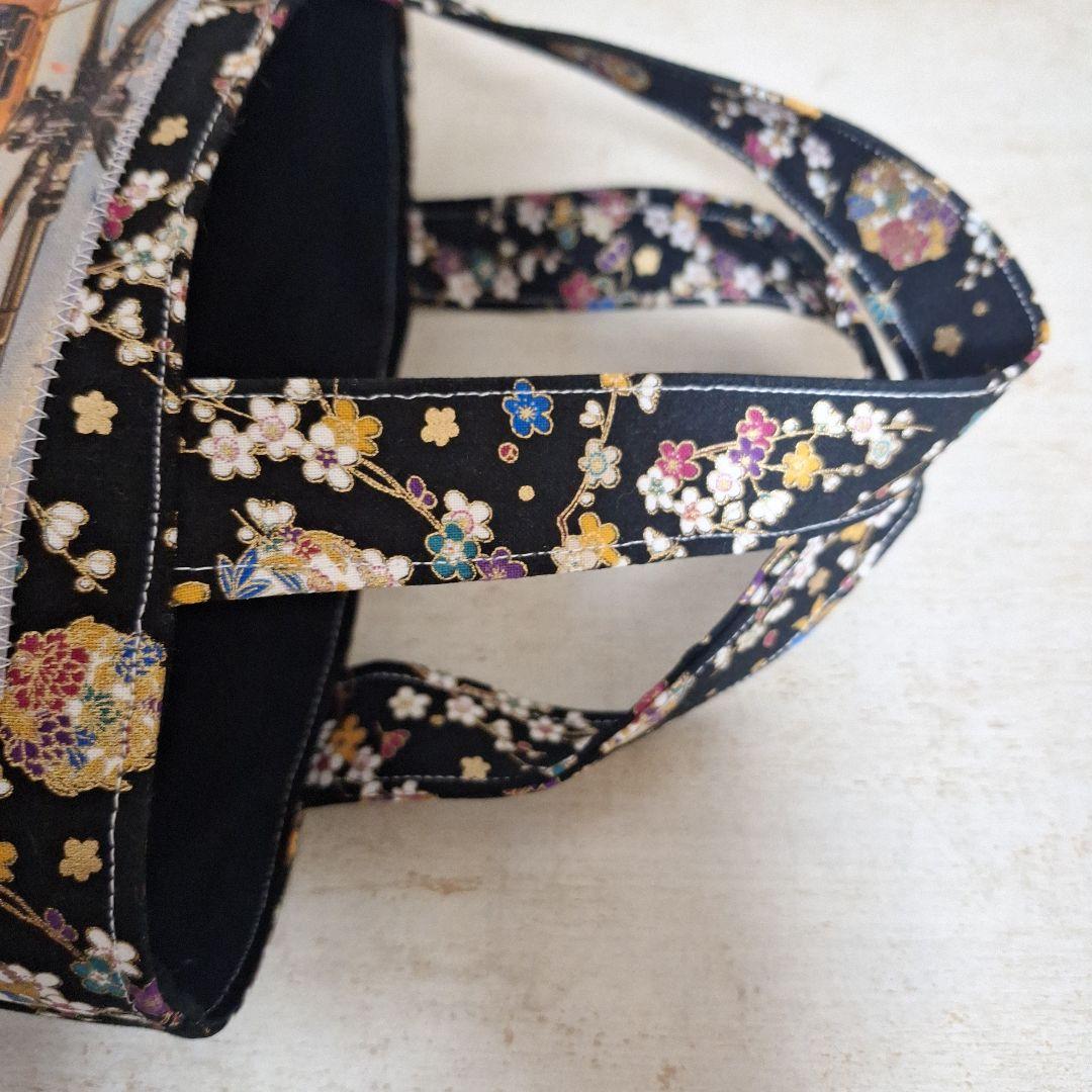 激レアねこパネル生地　ハンドメイド　フラットポーチ　ミニバック