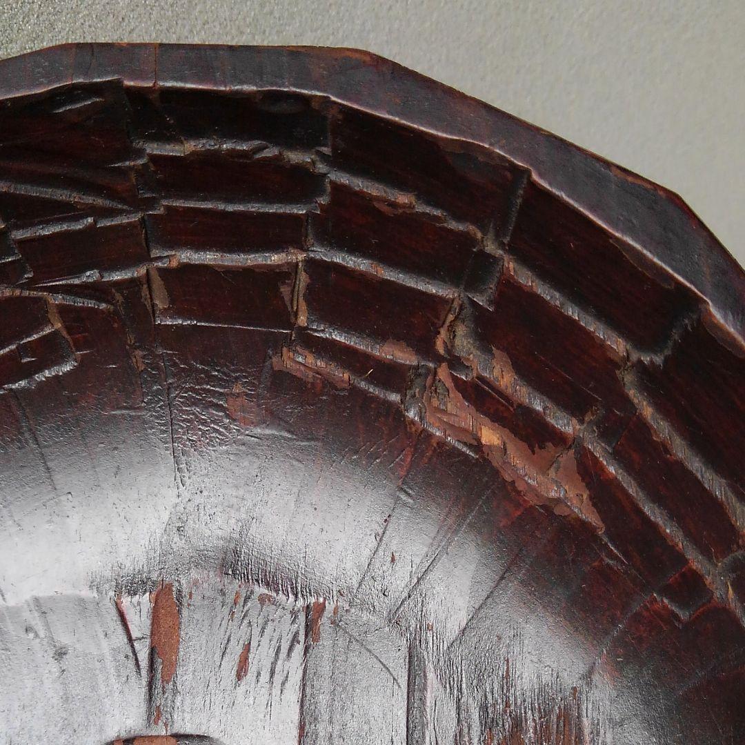 木彫　なた彫　盛鉢