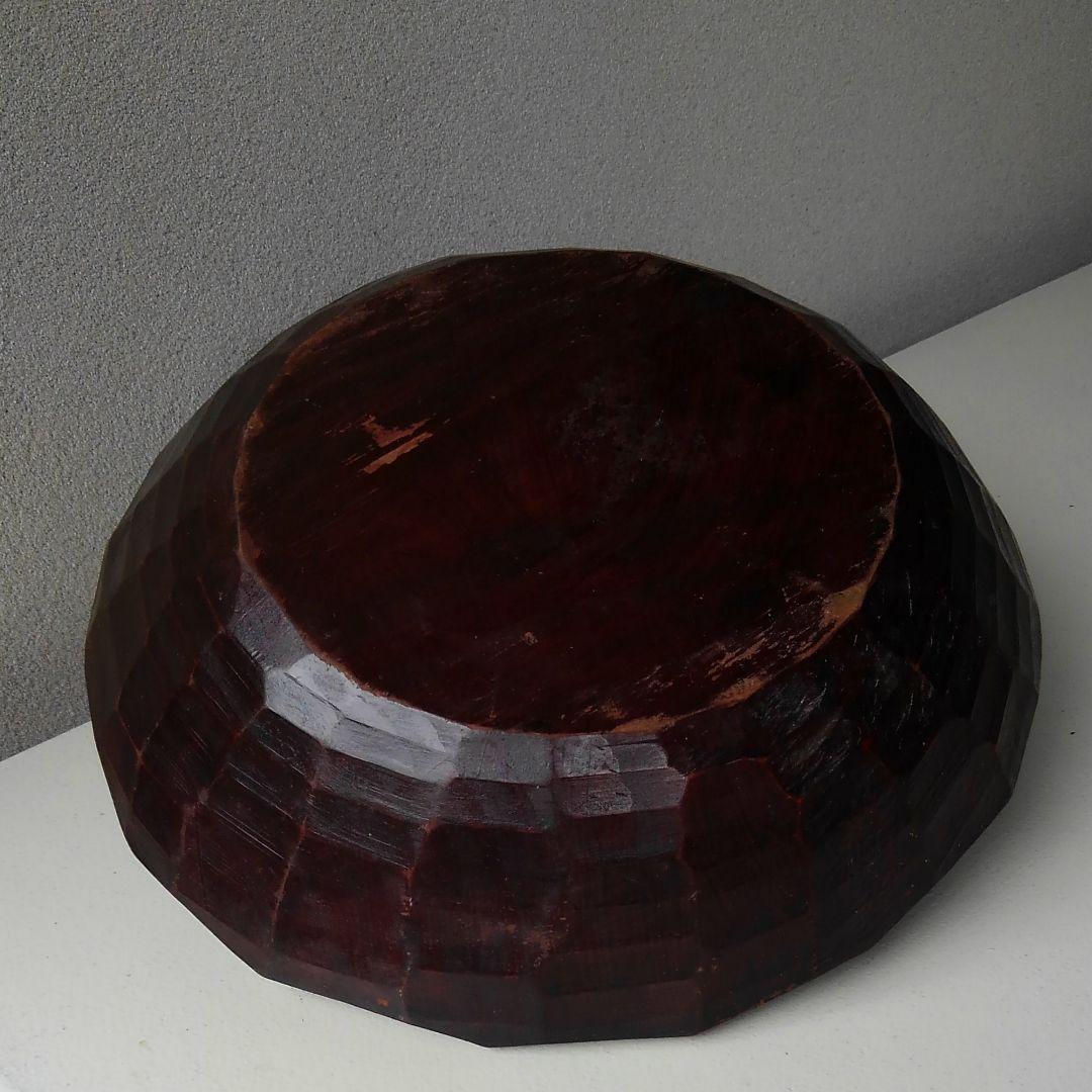 木彫　なた彫　盛鉢