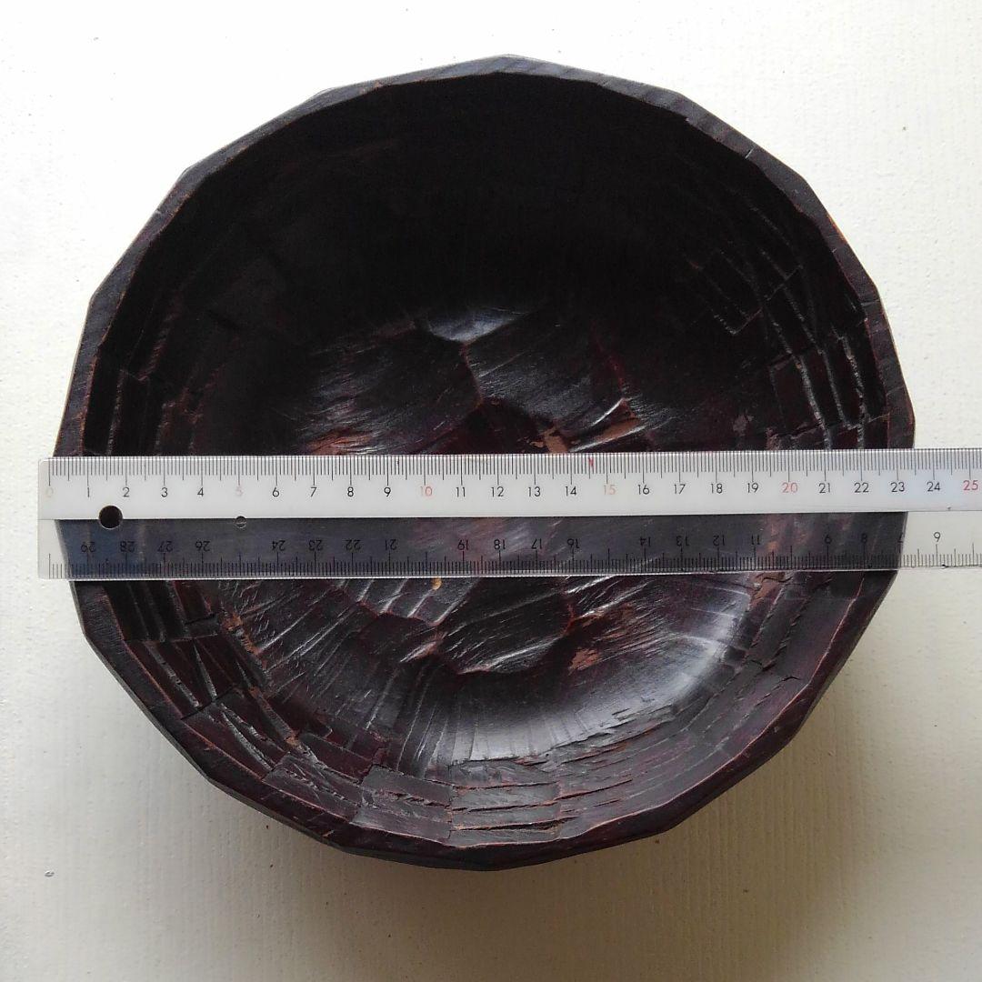 木彫　なた彫　盛鉢