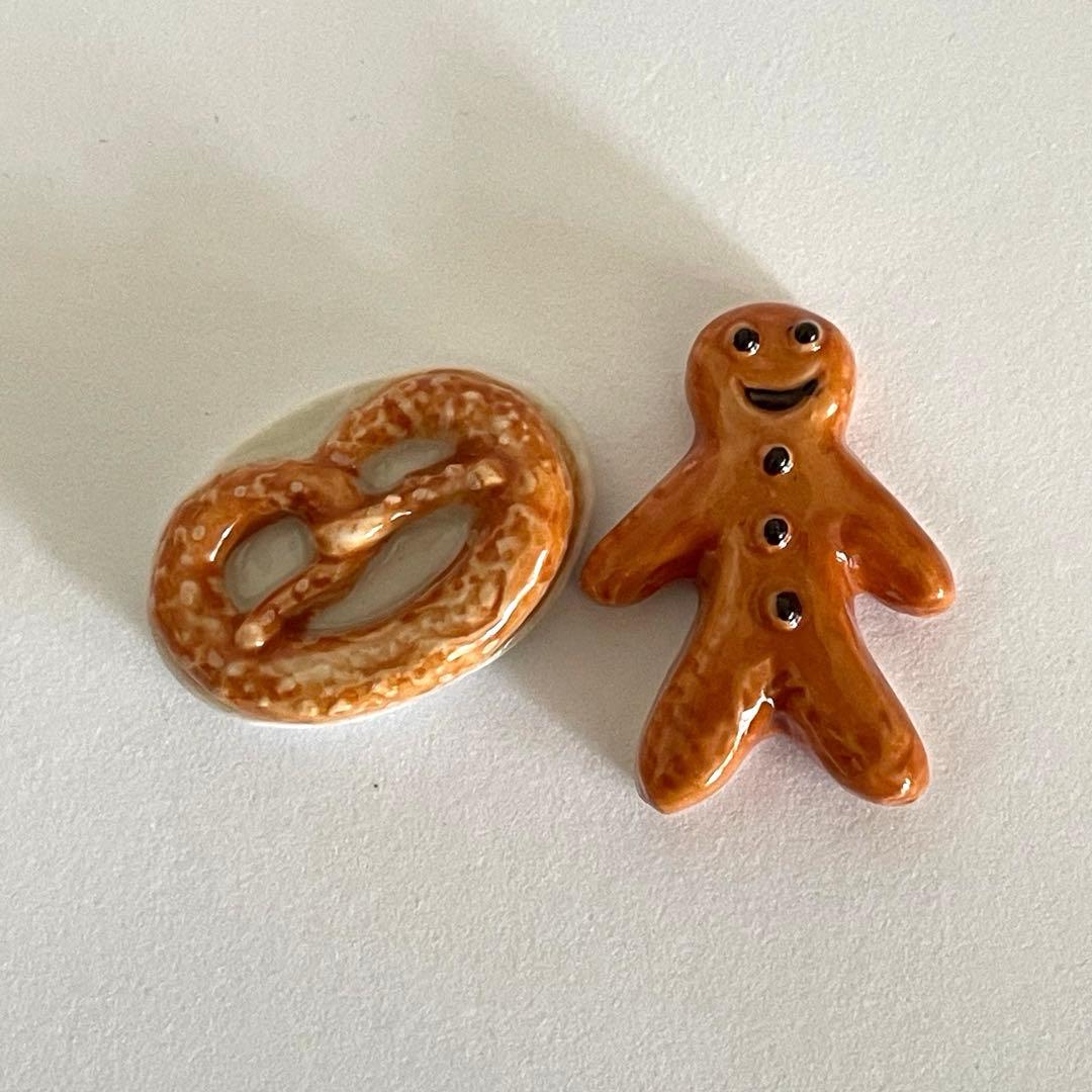 アルザスのお菓子　フェーブ　フェーブ　フランス　陶器　ミニチュア　フランス雑貨