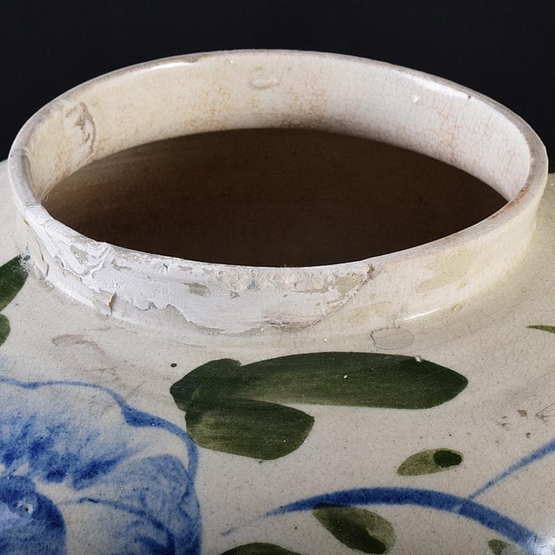 朝鮮美術 李朝 高麗白磁 色絵 花文 壷 高さ約31㎝ V R7859B - メルカリ