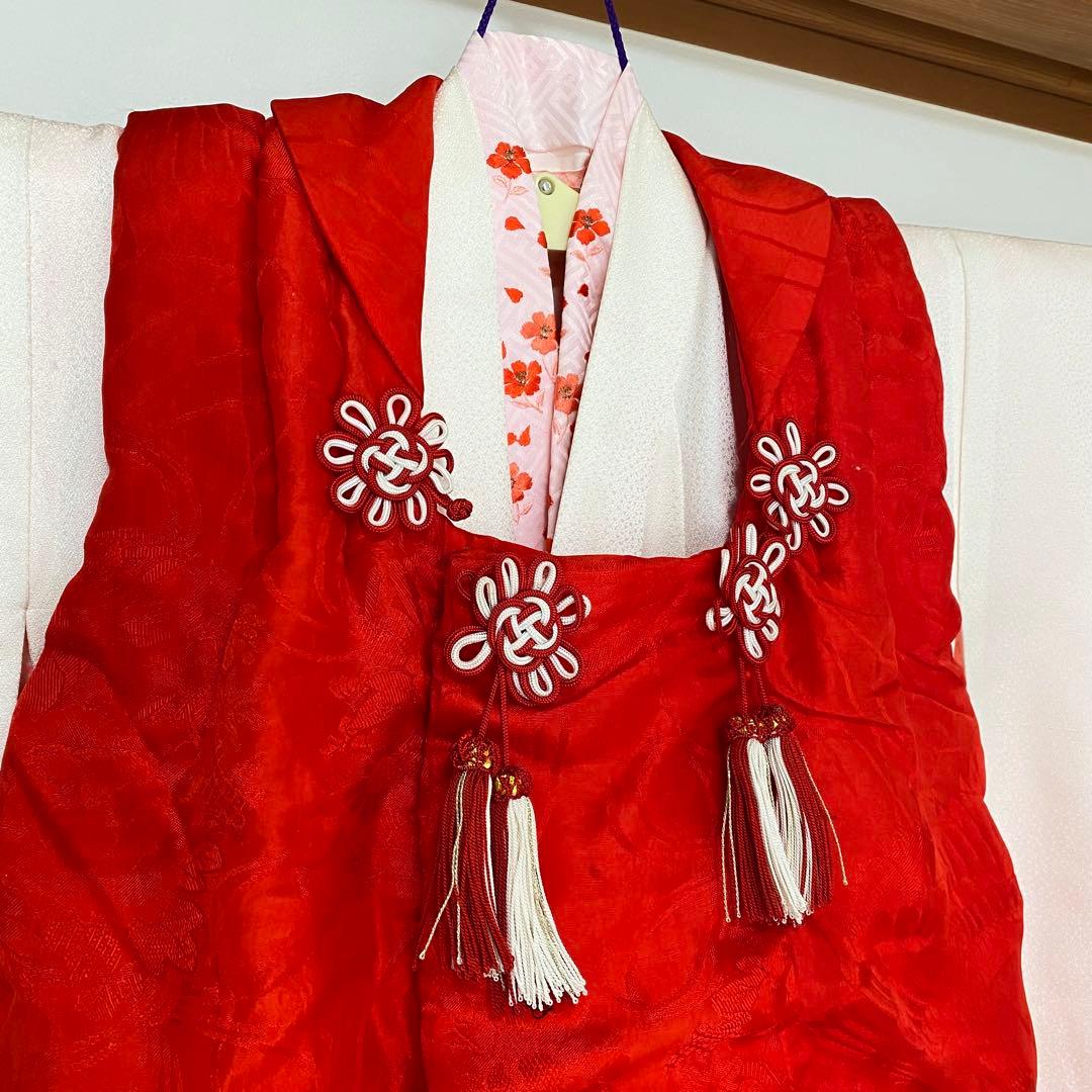 3歳　七五三　正絹の着物と被布の5点セット