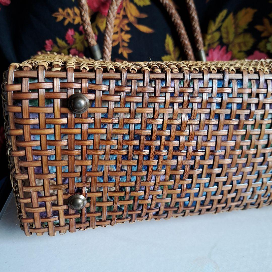 ハンドメイド 籐 籐バッグ かごバッグ ハンドバッグ