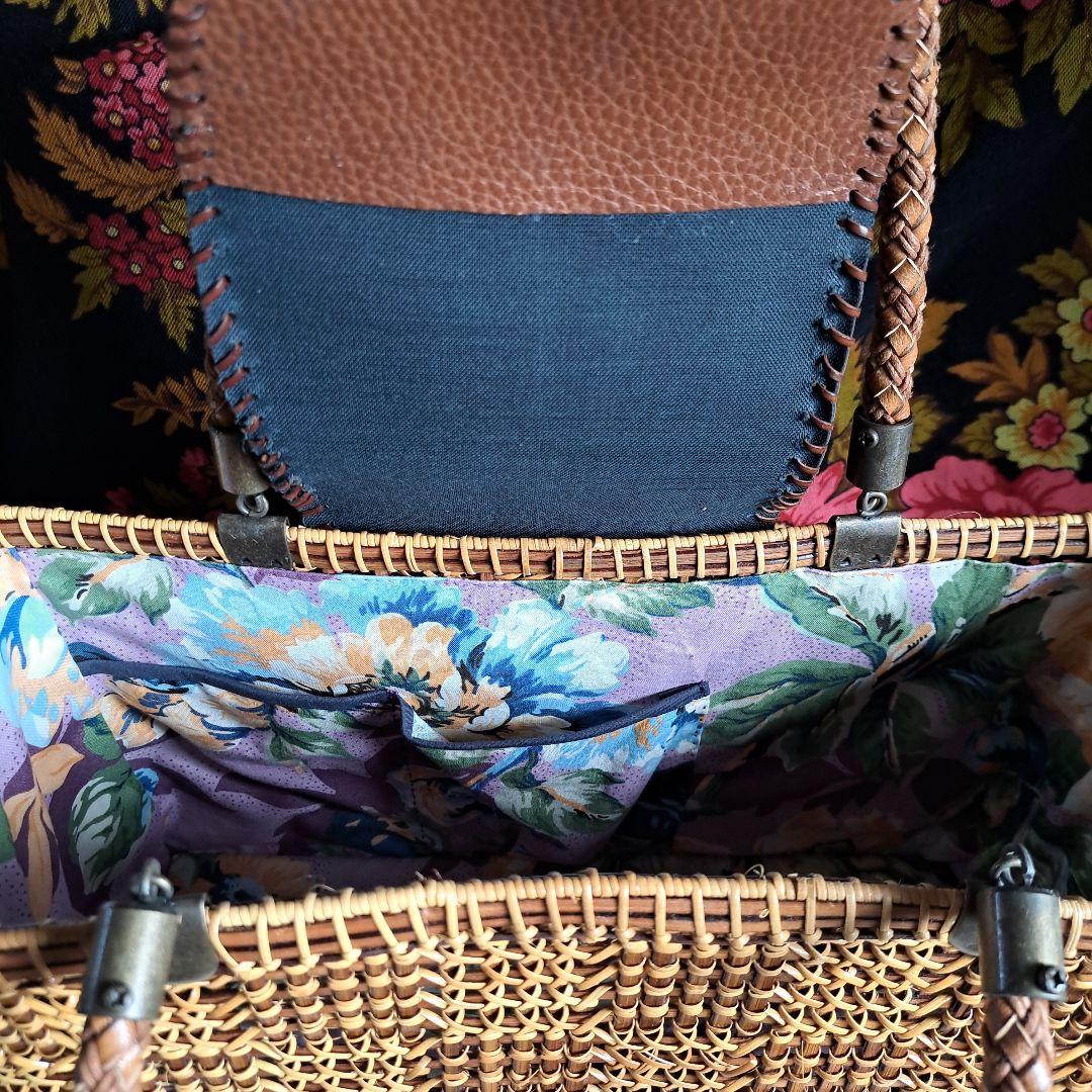 ハンドメイド 籐 籐バッグ かごバッグ ハンドバッグ