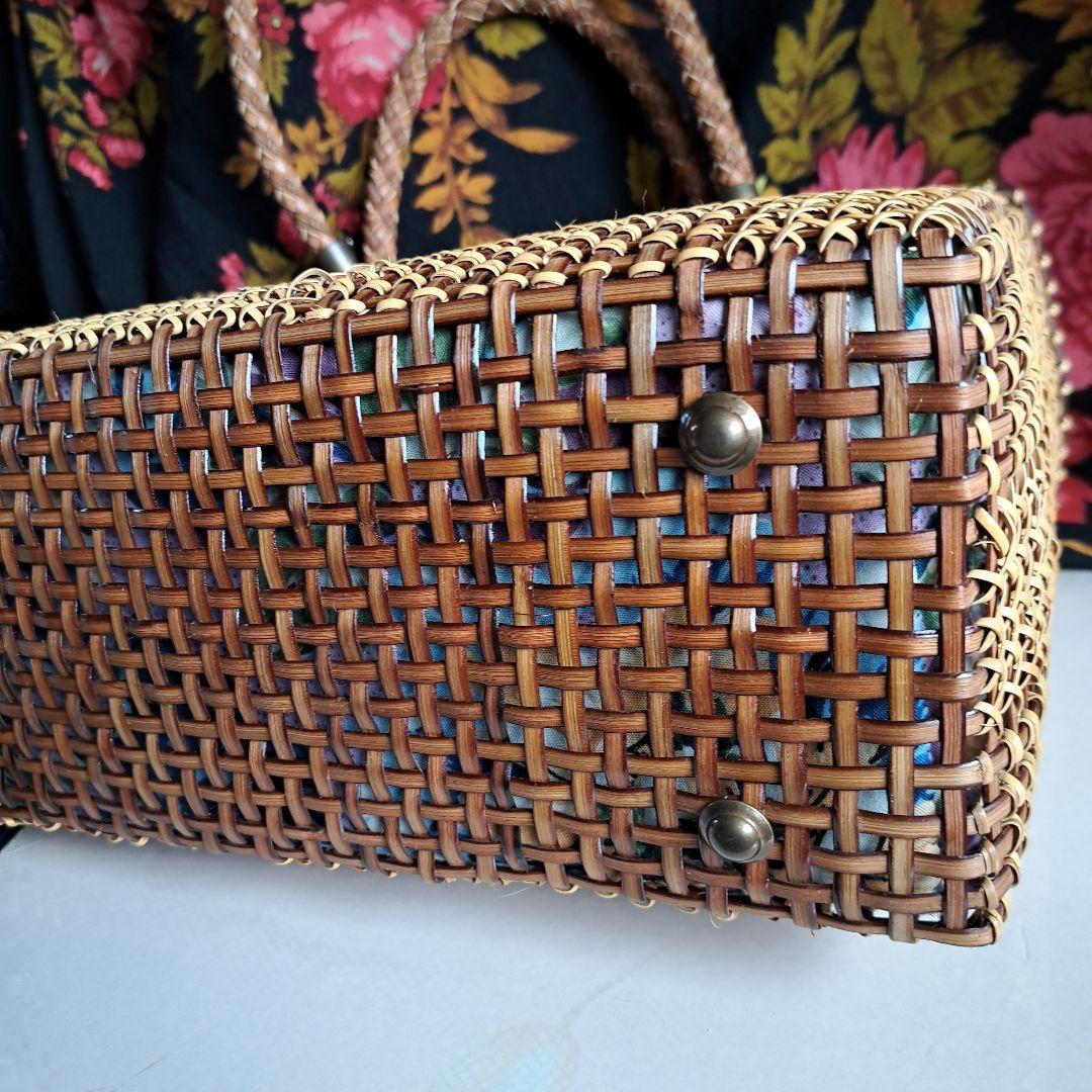 ハンドメイド 籐 籐バッグ かごバッグ ハンドバッグ